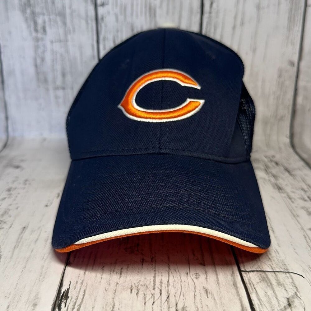 Chicago Bears NFL Reebok Mesh Fitted Youth Hat Cap SnapBack Orange Navy‎ Blue